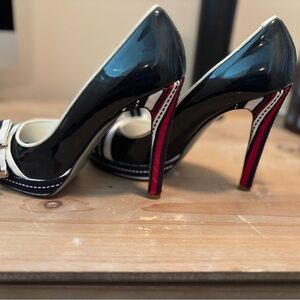 Dolce & Gabbana Black and Red Heels